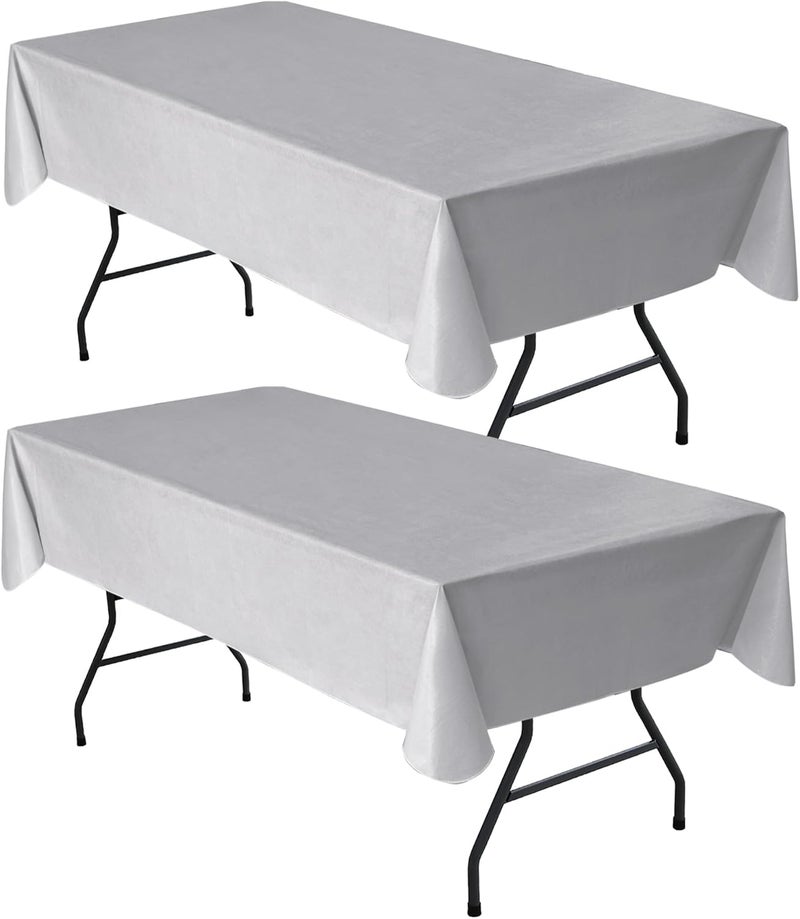Nasitos 2 Pack Vinyl Table Cloth Rectangular 60x84 Inch - Picnic Tablecloth for Outdoor Tables, Wrinkle Free Spill-Proof for Banquet Parties Event Holiday - Image 1