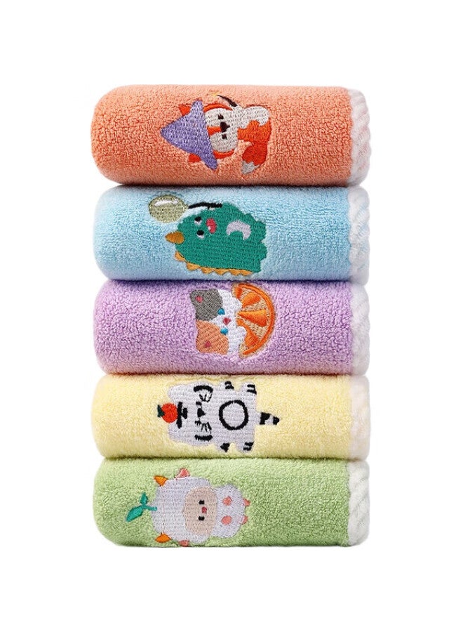 Grace A-Class Children'S Towels, 5 Pieces, Soft Face Towels For Girls And Boys, Quick-Drying, Absorbent, Small Towels For Babies, 50*25Cm - Image 2