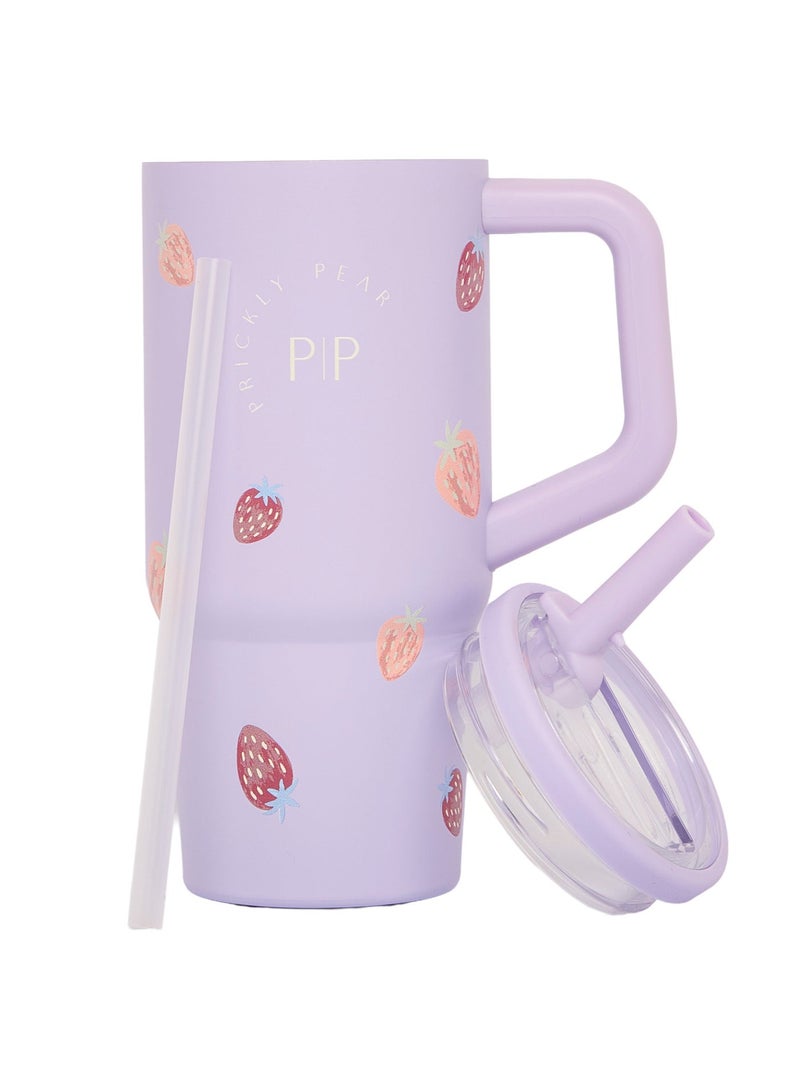 Prickly Pear Stainless Steel 20 Oz Hydrator 2.0 Water Bottle - Strawberry Patch - Image 1