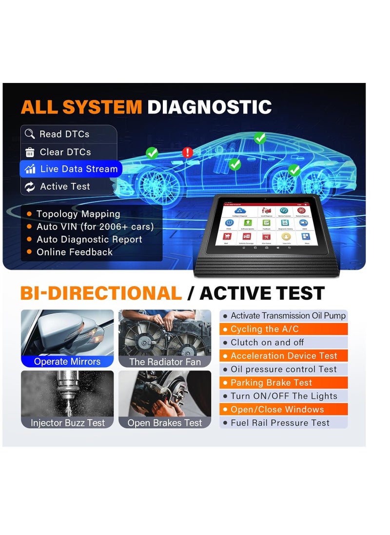 Launch - LAUNCH X431 PRO3 (V+ 5.0) 2024 New Elite OEM Topology Mapping Bidirectional Scan Tool, Scan HD Trucks, AutoAuth for FCA SGW, 41+ Services, ECU Coding, All... - Image 1