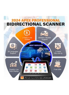 Launch LAUNCH X431 PRO3 (V+ 5.0) 2024 New Elite OEM Topology Mapping Bidirectional Scan Tool, Scan HD Trucks, AutoAuth for FCA SGW, 41+ Services, ECU Coding, All...  - Image 2