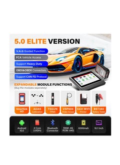 Launch LAUNCH X431 PRO3 (V+ 5.0) 2024 New Elite OEM Topology Mapping Bidirectional Scan Tool, Scan HD Trucks, AutoAuth for FCA SGW, 41+ Services, ECU Coding, All...  - Image 5