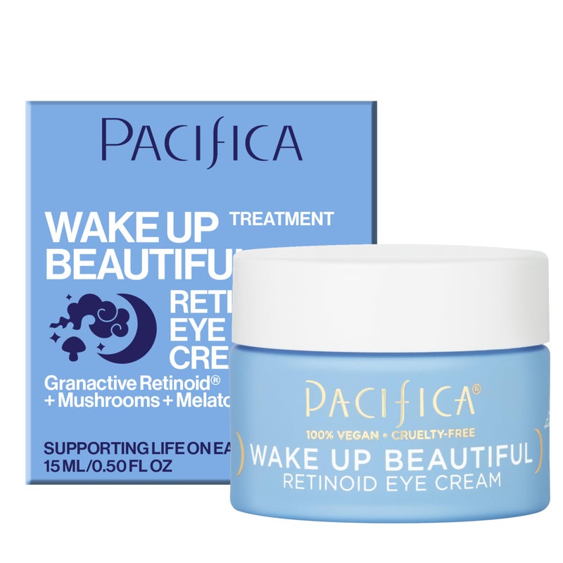 Pacifica Wake Up Beautiful Retinoid Eye Cream â€“ Anti-Aging Under Eye Cream for Fine Lines & Wrinkles, Infused w/ Retinoid, Melatonin & Mushrooms for Puffiness, Dark Circles & Eye Bags Daily Treatment - Image 1