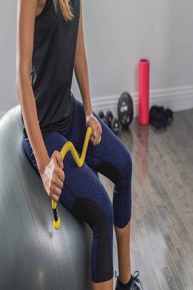 أس كيه أل زي عصا التدليك الذاتي لتخفيف التوتر من أكيوستك، خفيفة الوزن، صفراء - Image 4