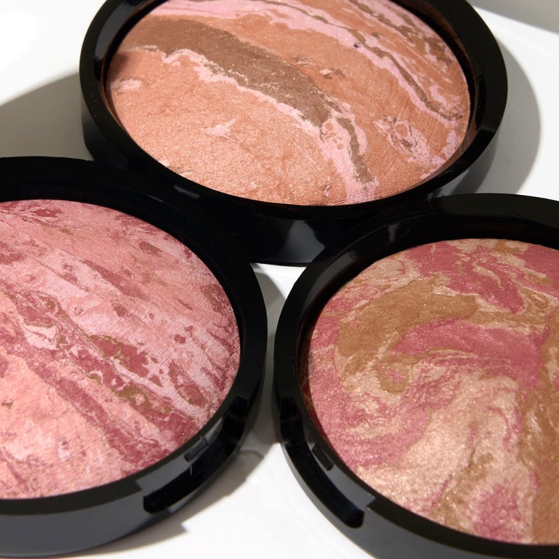 LAURA GELLER NEW YORK Baked Blush-n-Bronze Marbleized 2-in-1 Sculpting Bronzer Blush - Earthy Bronze - Contour Face with a Radiant Flush - Image 3