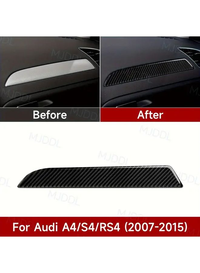 Black Carbon Fiber Dashboard Panel Decal Trim for Select Audi Models 2009 2018 - Image 1
