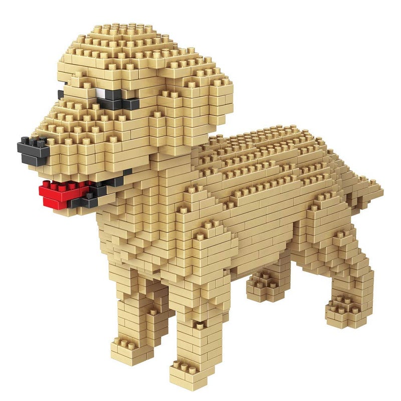 Bits and Pieces Dog 3D Block Puzzle Dog Breed Building Blocks Construction Model Set Golden Retriever - Image 3