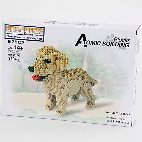 Bits and Pieces Dog 3D Block Puzzle Dog Breed Building Blocks Construction Model Set Golden Retriever - Image 5