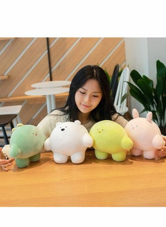 Excefore 9'' Cute Bear Plush Stuffed Animal Body Pillow Fat Cartoon Cylindrical Body Pillows for Kids, Super Soft Hugging Toy Gifts for Bedding, Kids Sleeping Nap Kawaii Pillow  - Image 4