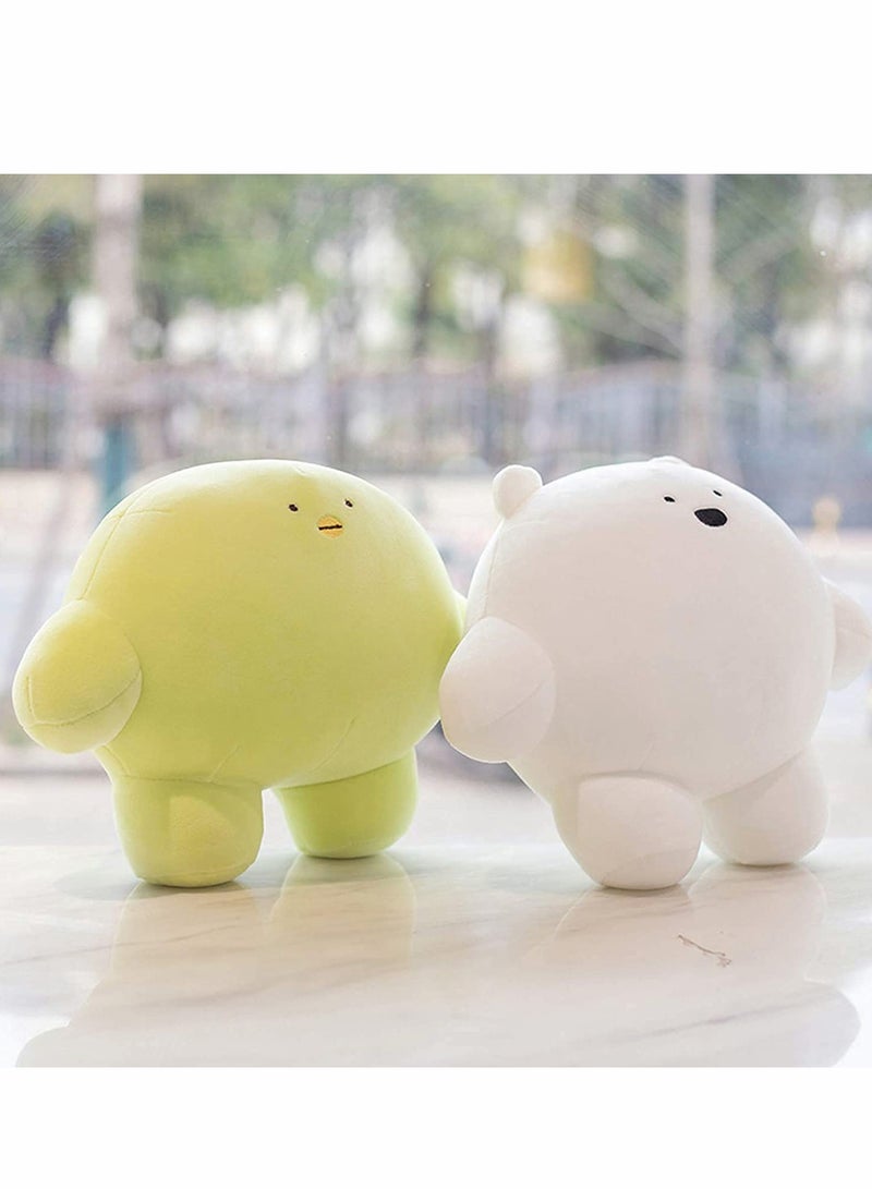 Excefore 9'' Cute Bear Plush Stuffed Animal Body Pillow Fat Cartoon Cylindrical Body Pillows for Kids, Super Soft Hugging Toy Gifts for Bedding, Kids Sleeping Nap Kawaii Pillow  - Image 5