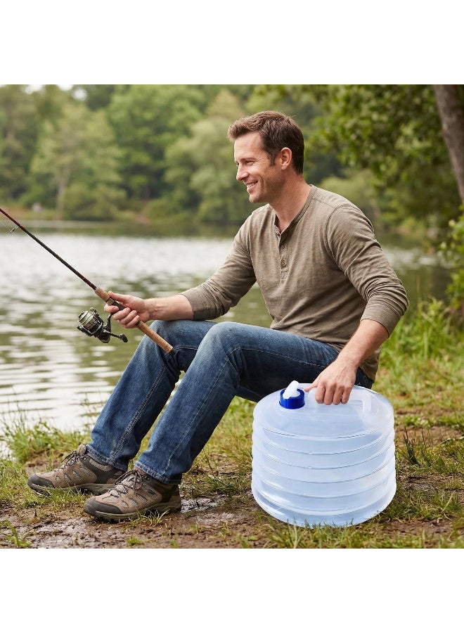 Foldable Water Container 10L, Food-Grade PE, Portable Water Tank with Tap for Camping Hiking  Outdoor - Image 5
