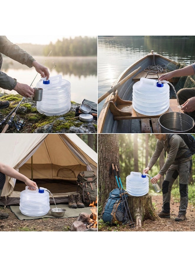 Foldable Water Container 10L, Food-Grade PE, Portable Water Tank with Tap for Camping Hiking  Outdoor - Image 4
