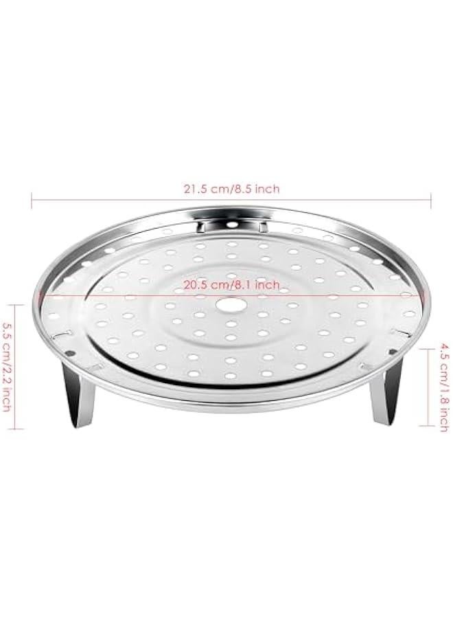 Steamer Rack 8.5 Inch Stainless Steel Steaming Rack Steam Tray with Removable Legs for Steamer Cookware Instant Pressure Cooker Multi-functional Steamer Basket - Image 2