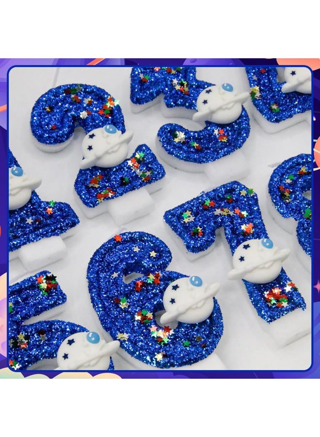 HXOUSE Spaceship Number 4 Birthday Candles - Outer Space Universe Birthday Candles for Cake, 4 Candle Topper for Anniversary Celebrations, Astronaut Rocket Party Decorations for Boys - Image 5
