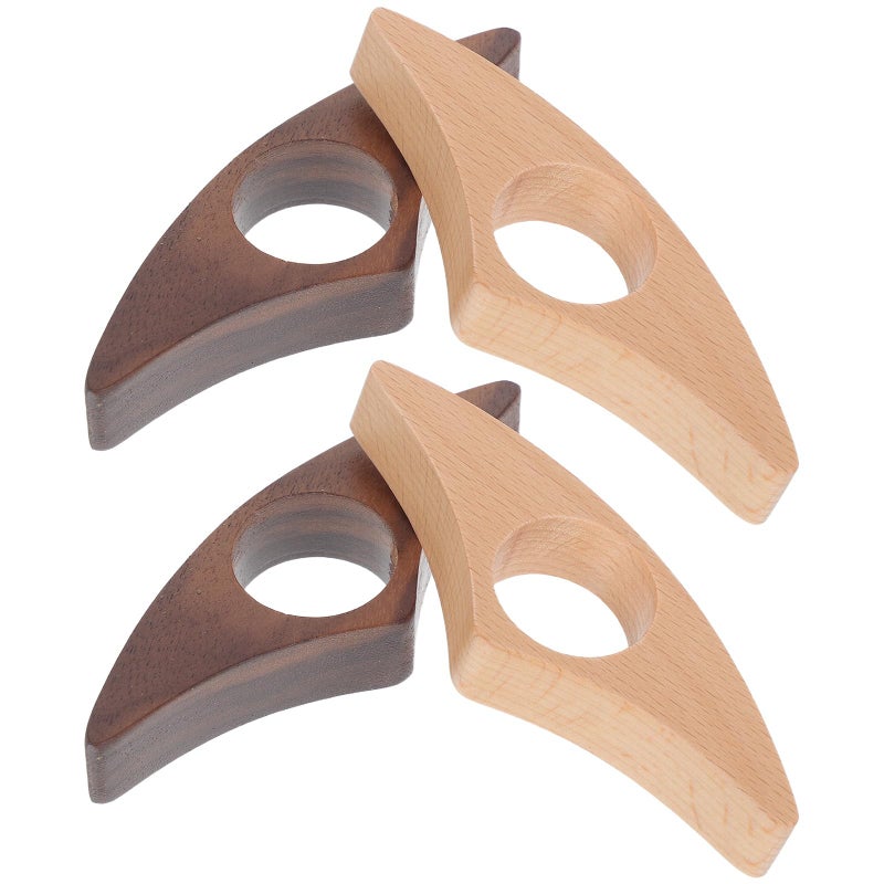 Handmade Wooden Book Page Holder Set Beech Walnut Material Reading Clip for Book Lovers - Image 2