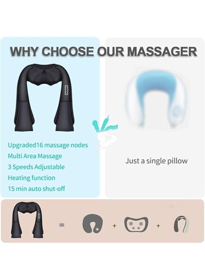 Electric 5D Neck and Back Massager with Soothing Heat - Deep Tissue Kneading Therapy for Shoulders, Legs, & Feet - Full Body Muscle Pain Relief Device - Ideal Wellness Gift for Men & Women - Image 4