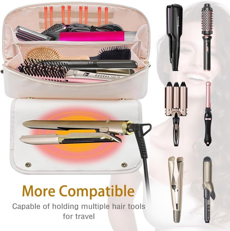 Hair Tools Travel Bag and Heat Resistant Mat - Beige - Image 5