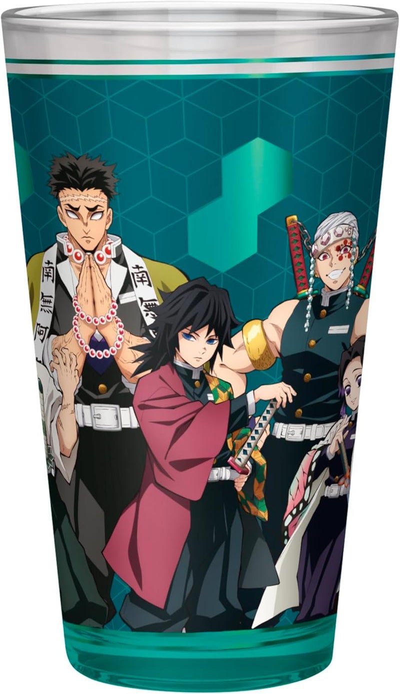 ABYstyle Demon Slayer Kimetsu No Yaiba XXL Glass, 16Fl Oz Printed Glass - Anime Demon Slayer Merchandise, Anime Cups for Fans and Collectors Drinkware Home & Kitchen Merch - Image 1