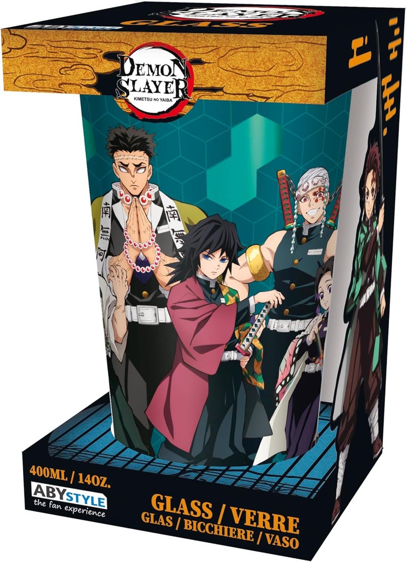 ABYstyle Demon Slayer Kimetsu No Yaiba XXL Glass, 16Fl Oz Printed Glass - Anime Demon Slayer Merchandise, Anime Cups for Fans and Collectors Drinkware Home & Kitchen Merch - Image 4