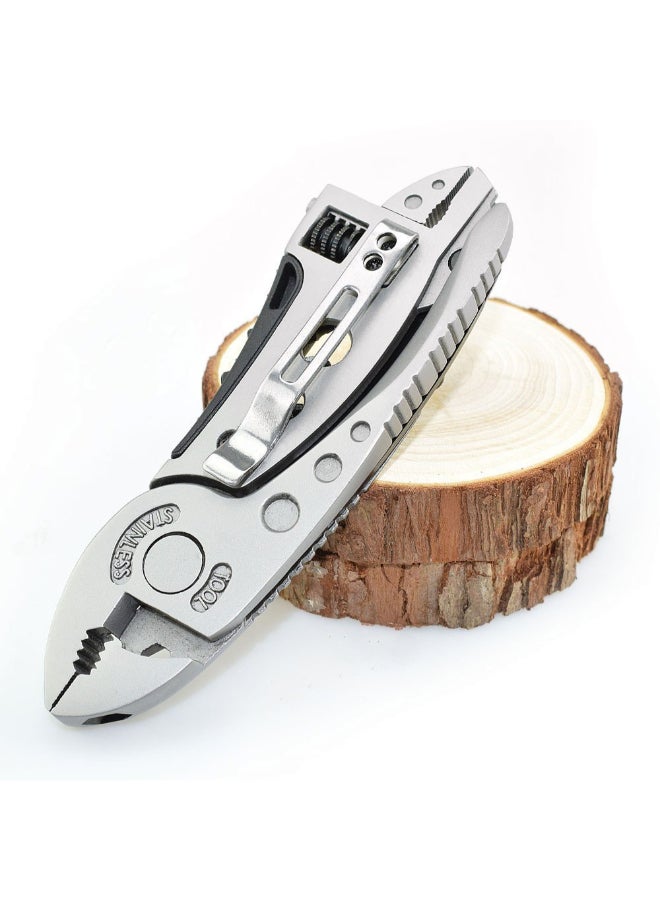 Alyashmac Multipurpose Pocket Knife Screwdriver Silver 13cm - Image 2