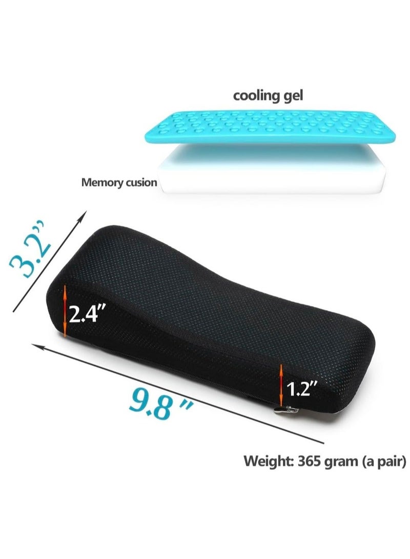 Captaintech Office Chair Armrest Covers, Ergonomic Chair Armrest Pads, Cooling Gel Cushions Office Chair Arm Covers, Arm Rest Cushioning for Office Chair with Memory Foam - Image 3