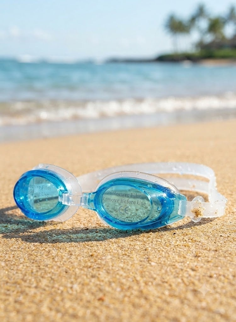 Swimming Goggles, Anti-Fog, UV Protection with Comfort Fit Seal, Blue/Clear - Image 1