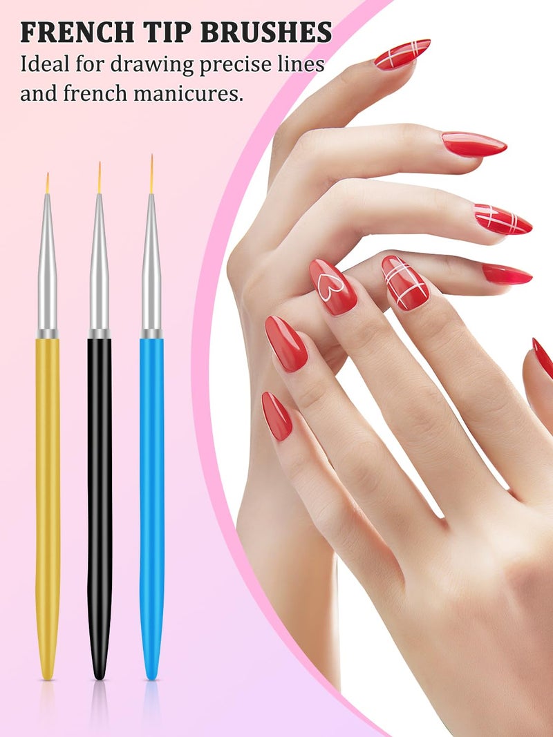 YOOVR Nail Art Design Tools, Nail Stand Holder for Painting Nails, Nail Art Brushes, Nail Dotting Sculpting Gel Tool, French Tip Tool Liner Brushes, Resin Nail Art Palette, Nail Stuff for Nail Techs - Image 5