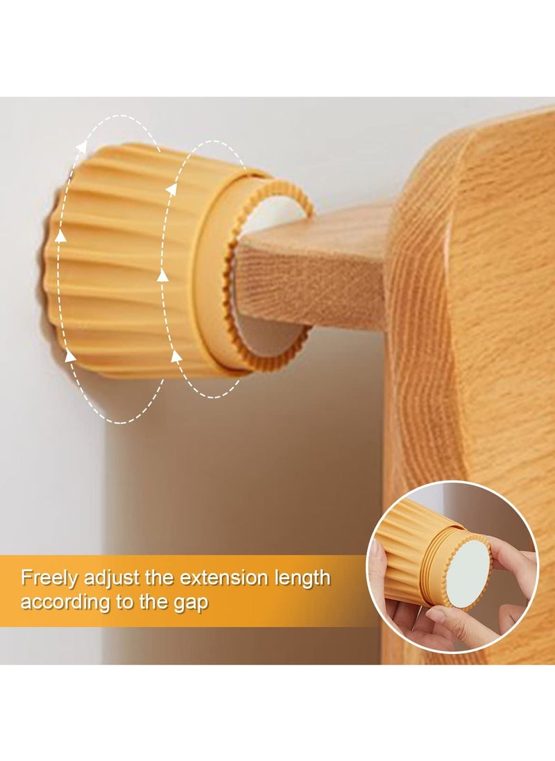 SYOSI 4PCS Headboard Stoppers, Adjustable Bed Frame Headboard Stabilizer Bed Creaking Prevention Cabinet Stabilizer Anti-Shake Tool for Beds Cabinets Loosening Sofa Bed Stoppers Easy to Install (Orange)  - Image 3
