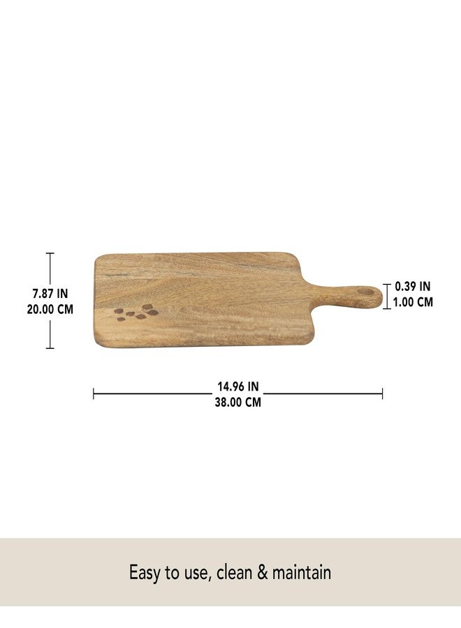 Ellementry Leafy Twig Handcrafted Mango Wood Cutting Board – Natural Wooden Chopping Board for Kitchen Prep, Serving & Charcuterie – Food Safe Multipurpose Surface - Image 5
