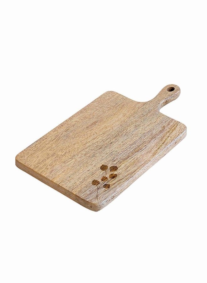 Ellementry Leafy Twig Handcrafted Mango Wood Cutting Board – Natural Wooden Chopping Board for Kitchen Prep, Serving & Charcuterie – Food Safe Multipurpose Surface - Image 1