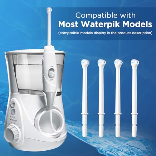Oralphi Replacement Heads for Waterpik, Gentle Mist Tech for Sensitive Gums, Replacement Tips for Waterpik Water Flosser, 70° Wide Spray for Efficient Deep Cleaning(4 Mist Tips) - Image 2
