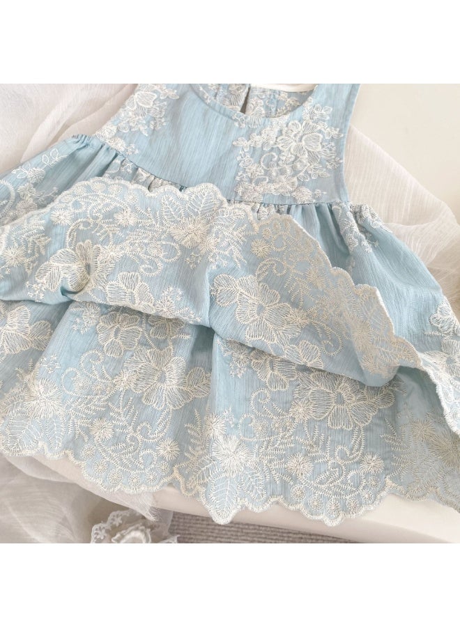 DOOKOO Baby clothes, autumn jumpsuit, western-style princess bag, fart clothes, dress set, women's treasure hundred day banquet climbing suit ，Summer Infant Girls Clothing Sets Baby 100% Cotton - Image 3