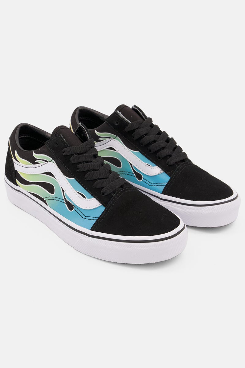 VANS أحذية التزلج النسائية القديمة ذات الأربطة، مجموعة سوداء - Image 1