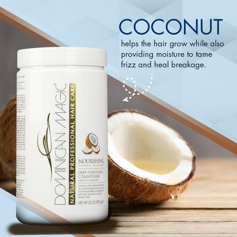 Dominican Magic Deep Fortifying Conditioner - 32 Oz Natural Hair Care Treatment - Image 2