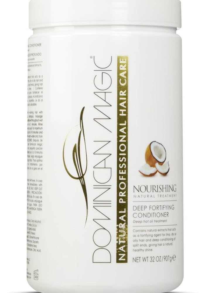 Dominican Magic Deep Fortifying Conditioner - 32 Oz Natural Hair Care Treatment - Image 1