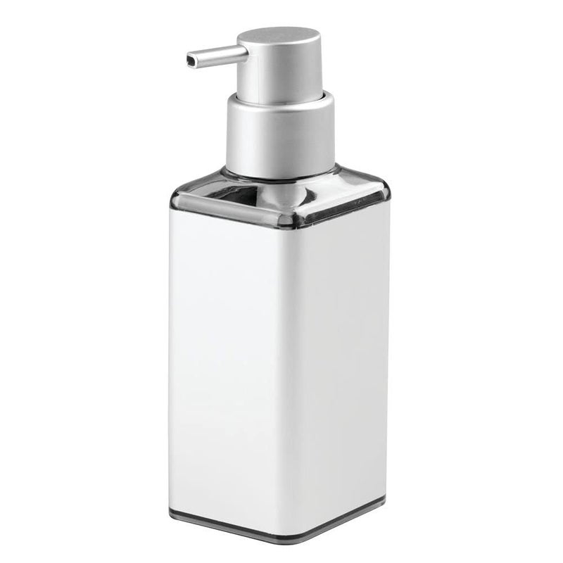 InterDesign iDesign InterDesign Metro Ultra Rustproof Aluminum Soap Dispenser Pump for Kitchen, Bathroom Vanities-Square, Silver - Image 1