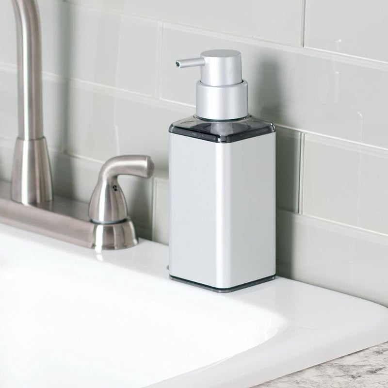 InterDesign iDesign InterDesign Metro Ultra Rustproof Aluminum Soap Dispenser Pump for Kitchen, Bathroom Vanities-Square, Silver - Image 4