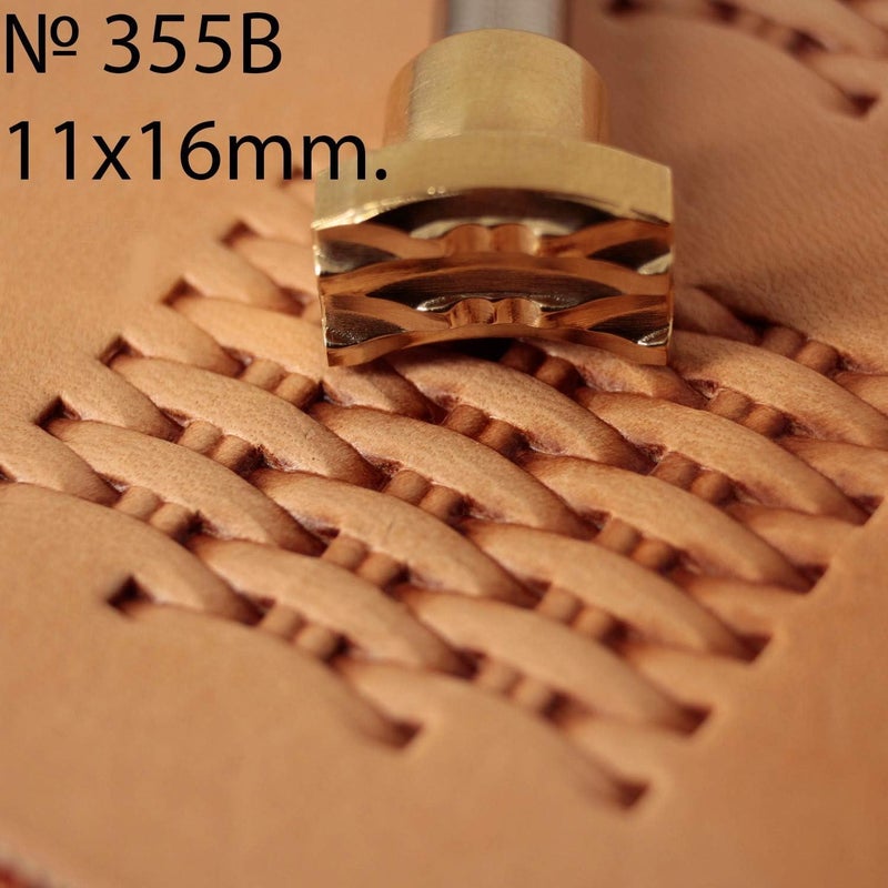 DandS ltd Leather Stamp Tool, Basket Weave, Professional Steel Craft Tool for Leatherworking, Embossing, Carving & Stamping Leather Projects, Belts Wallets & DIY Projects Compatible with Mallet #355B - Image 4