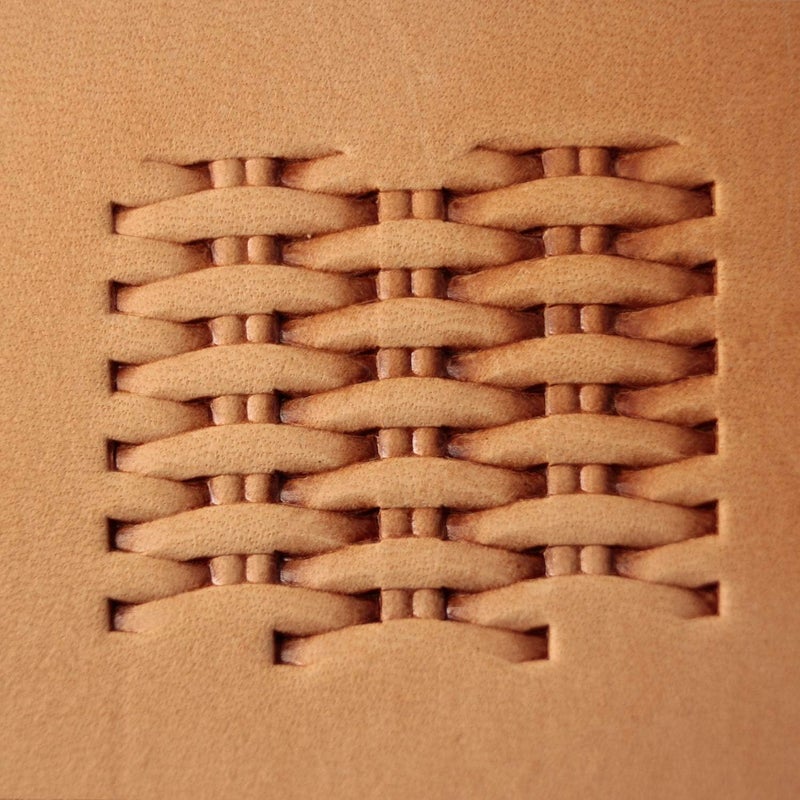 DandS ltd Leather Stamp Tool, Basket Weave, Professional Steel Craft Tool for Leatherworking, Embossing, Carving & Stamping Leather Projects, Belts Wallets & DIY Projects Compatible with Mallet #355B - Image 3