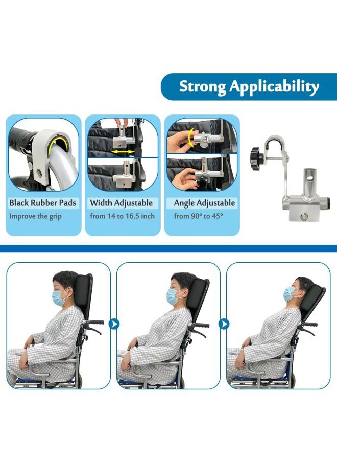 Mybow Wheelchair Headrest Neck Support Head Padding Adjustable & Portable for Adults Travel Wheelchair Accessories for 16"-20" B07L4DCJB4 - Image 5