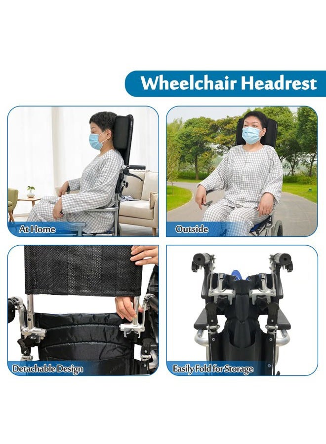 Mybow Wheelchair Headrest Neck Support Head Padding Adjustable & Portable for Adults Travel Wheelchair Accessories for 16"-20" B07L4DCJB4 - Image 4