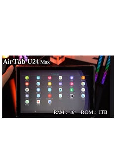 AirTab 10.1 -Inch Smart Tablet U24 MAX Android 13 Tablet With 1TB Storage and 16GB RAM Quad Core Wi-Fi LTE Dual Sim with Touch Pen and Keyboard - GOLD  - Image 3