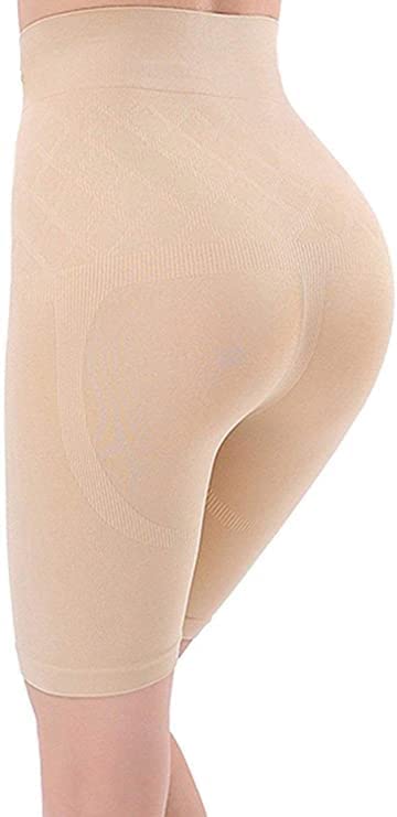 KROYWEN Women's Waist Trainer Shapewear Tummy Control Body Shaper Shorts High Waist Butt Lifter Mid-Thigh Slimmer Compression Underwear and Fitness Support Beige - Image 3