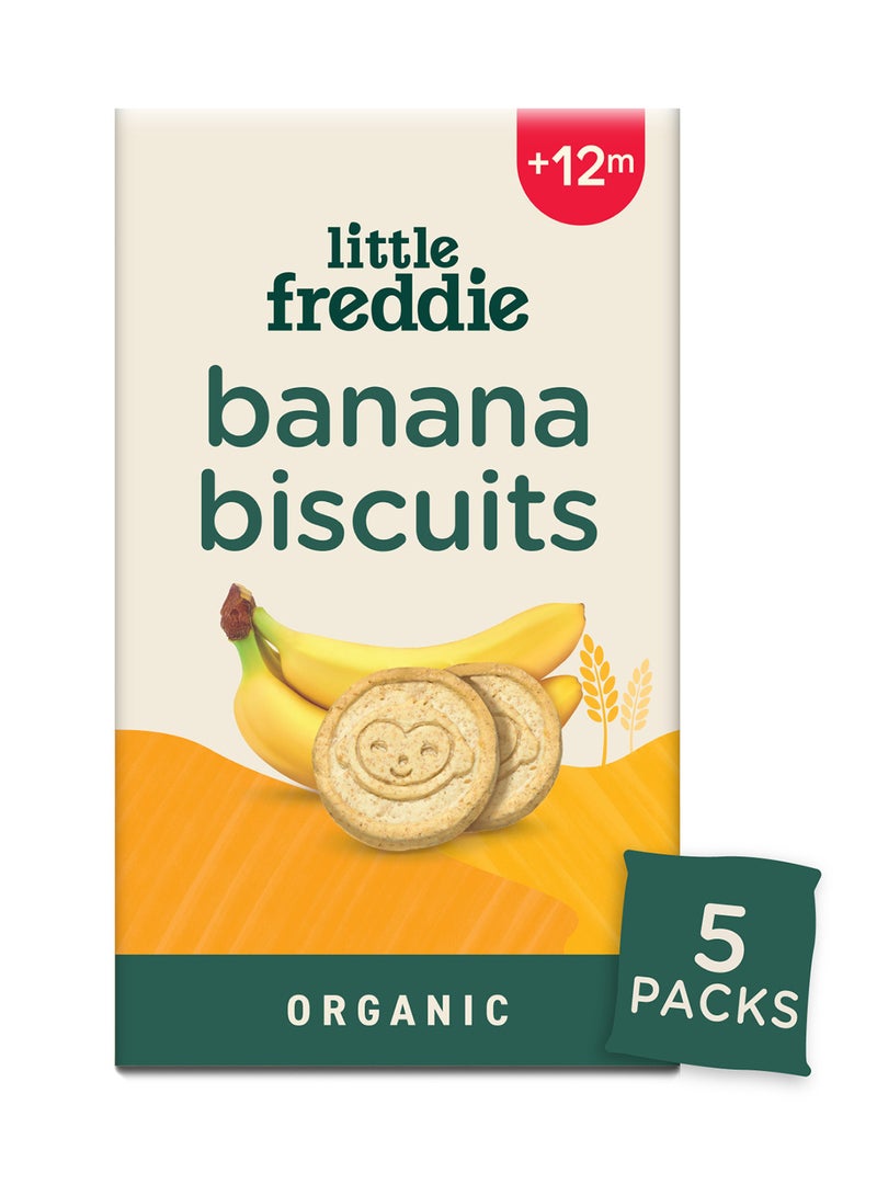 Little Freddie Organic Banana Biscuits baby food snack +12m 100g - Image 1