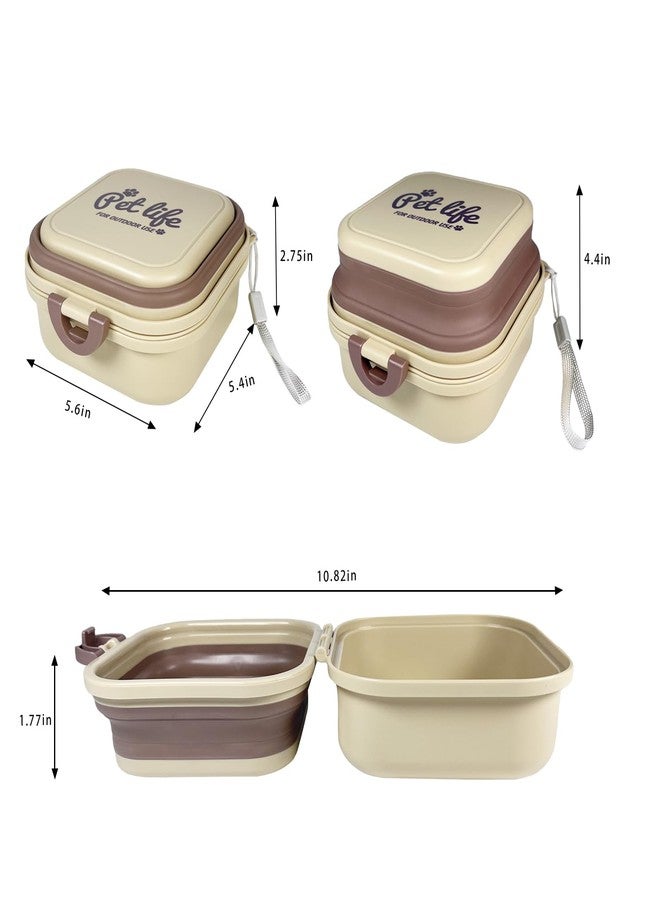 cermug Collapsible Dog Water Bowl, Portable Dog Bowl for Traveling, 2-in-1 Pet Food and Water Feeder - Travel Dog Bowls with Lid for Walking, Traveling, Camping and Hiking - Image 5