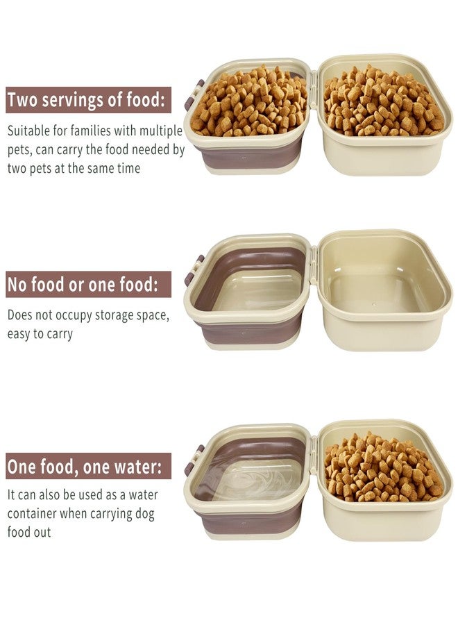 cermug Collapsible Dog Water Bowl, Portable Dog Bowl for Traveling, 2-in-1 Pet Food and Water Feeder - Travel Dog Bowls with Lid for Walking, Traveling, Camping and Hiking - Image 3