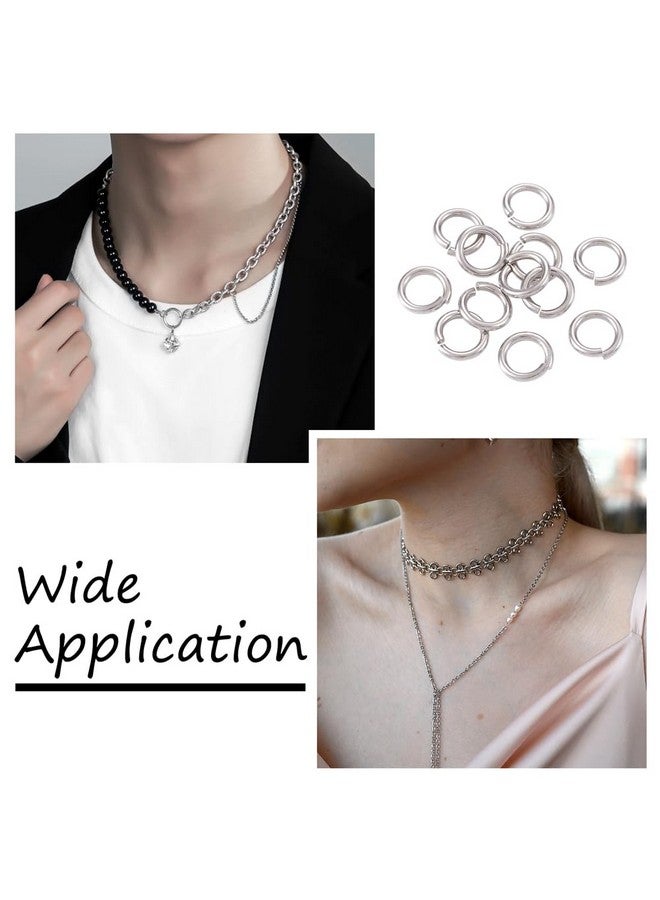 KISSITTY 2000Pcs 8Mm Stainless Steel Open Jump Rings Connectors 0.9Mm Thick Chainmail Making Jewelry Findings 20 Gauge - Image 2