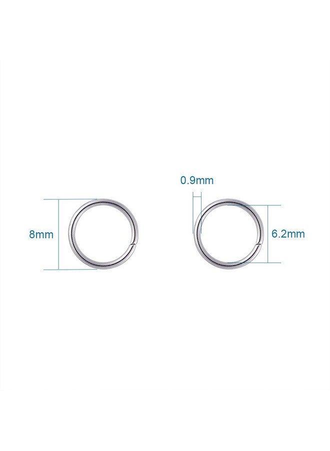 KISSITTY 2000Pcs 8Mm Stainless Steel Open Jump Rings Connectors 0.9Mm Thick Chainmail Making Jewelry Findings 20 Gauge - Image 5
