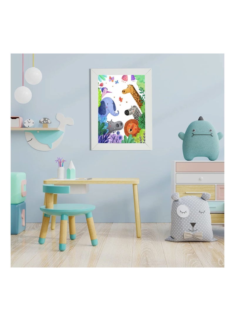 KASTWAVE Kids Art Frames, Front Opening and Changeable Picture Display for A4 Art-Work, Storage Frames, Crafts, Drawing, Hanging Art, 8.3x11.8 (White, 1 Pack) - Image 5