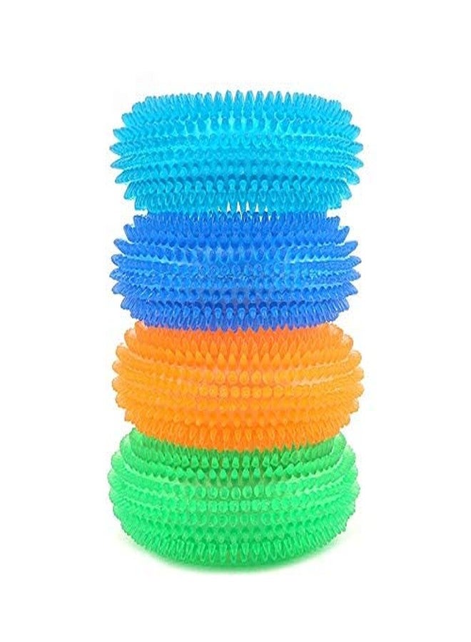 Pups&Pets Non-Toxic Soft Natural Rubber Squeaky Spiky Chew Toys for AggImpssive Chewers Dental Teething Cleaning Ring Design Toy - Pack of 1 (Color as per Availability) - Image 1